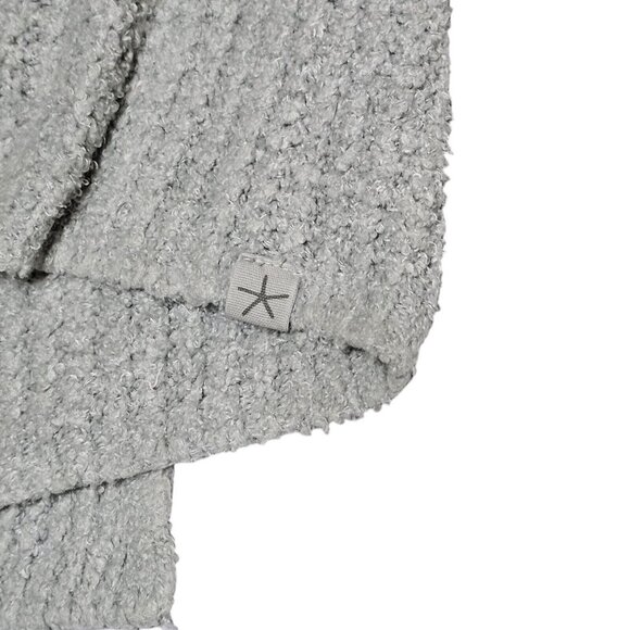 Barefoot Dreams CozyChic Lite Coastal Cardigan Sz M Light Gray Soft Knit 485 - Picture 7 of 10